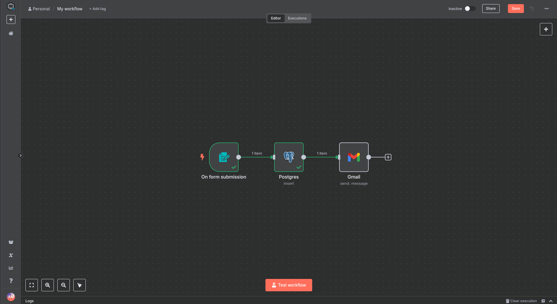 Test the flow
